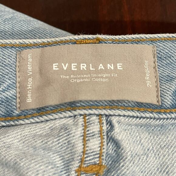 NEW Everlane The Relaxed Straight Fit Jeans in Vintage Sky Blue Size 29 - Picture 4 of 9